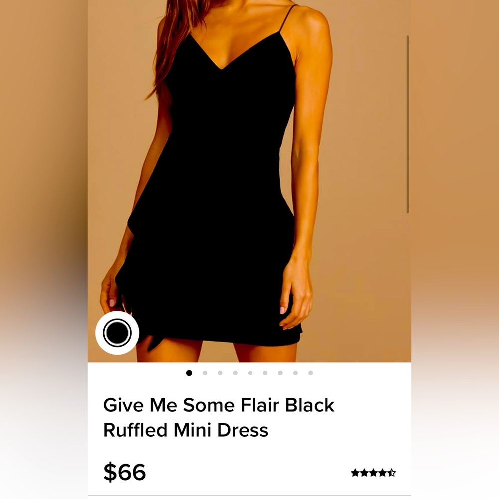 Lulus black dress with tags. Size small. Never worn.